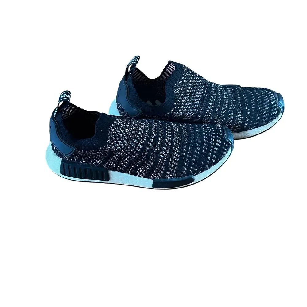 Adidas NMD R1 STLT Primeknit 'Core Black/Pink' NO LACES | Men’s 10